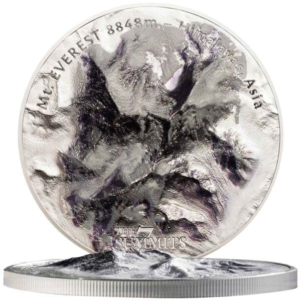 2017 $25 Seven Summits Mt. Everest 5oz Silver Proof Coin - Image 4
