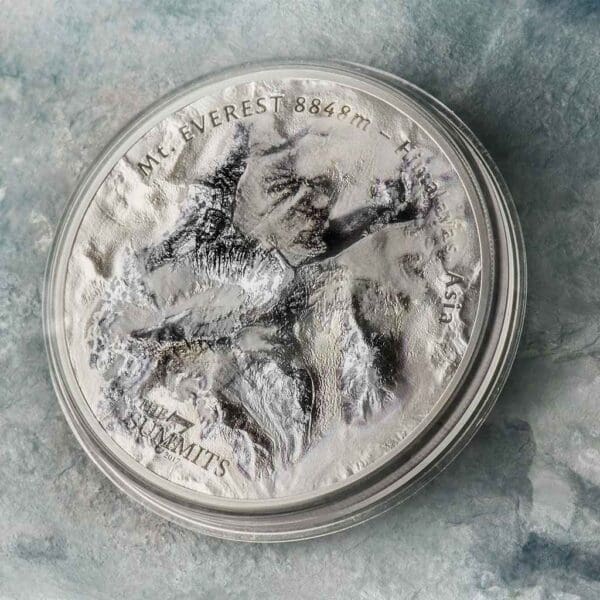 2017 $25 Seven Summits Mt. Everest 5oz Silver Proof Coin - Image 3