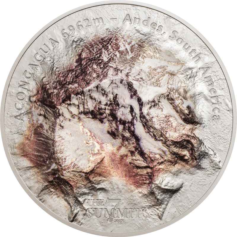 2018 $25 Seven Summits Aconcagua 5oz Silver Proof Coin