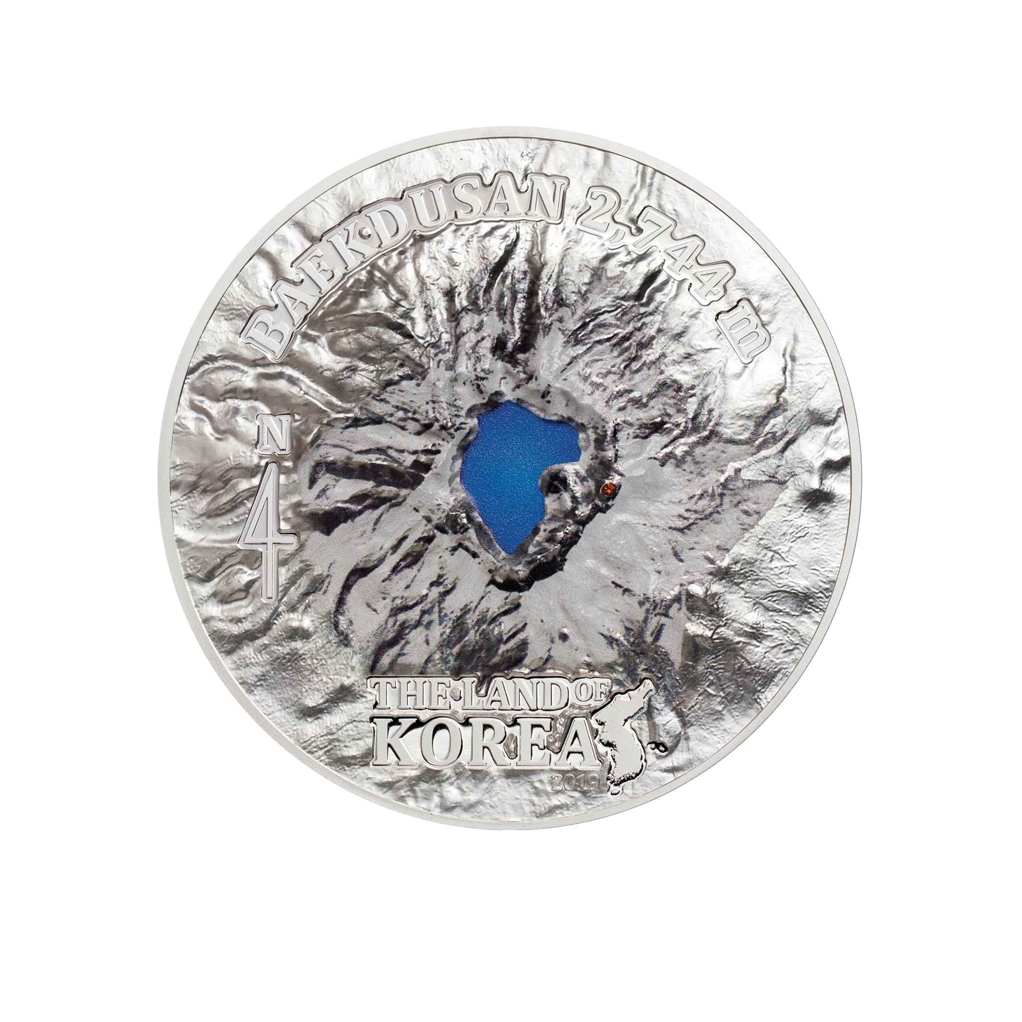 2019 $25 Baekdusan The Land of Korea 5oz Silver Proof Coin