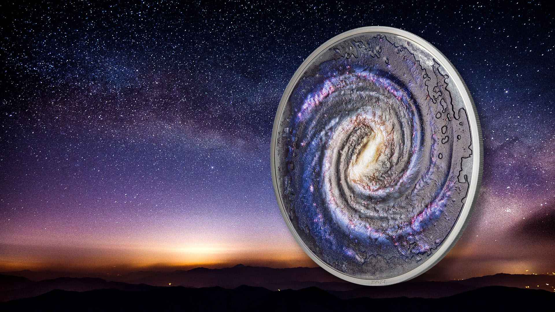 2021 $20 The Milky Way - Space the Final Frontier 3oz Silver Black Proof Coin
