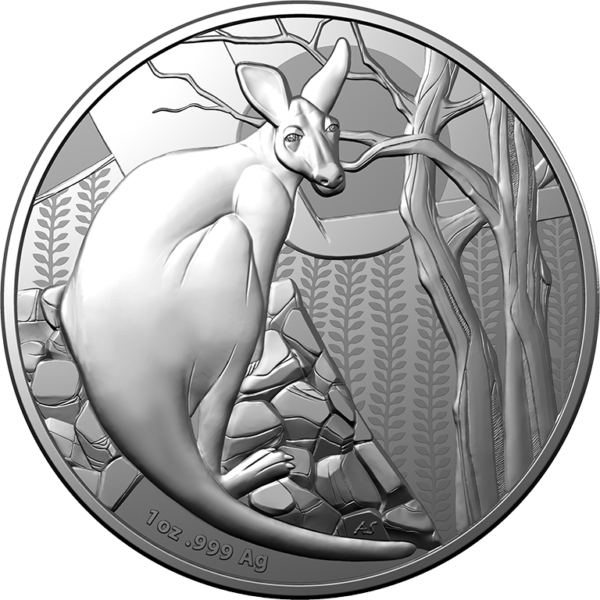 2022 $1 Impressions of Australia Kangaroo Frosted UNC Coin In Capsule - Image 2