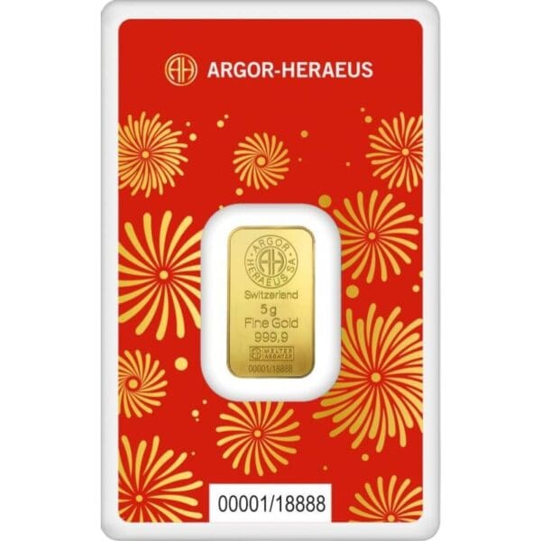 2025 5g Year Of The Snake .9999 Argor-Heraeus Gold Bullion Bar - Image 2