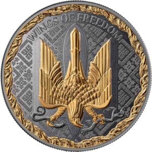 2025 The Wings of Freedom United Crypto States 1oz Proof Silver Gilded Coin