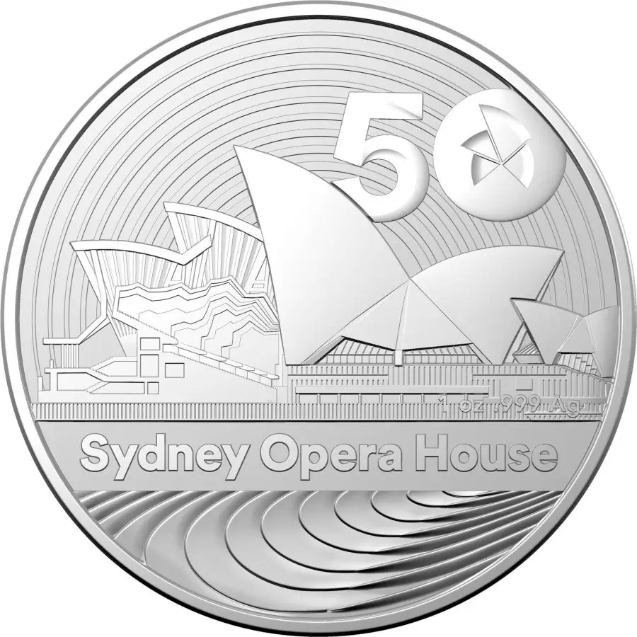 2023 $1 Sydney Opera House 50th Anniversary 1oz Silver BU Coin