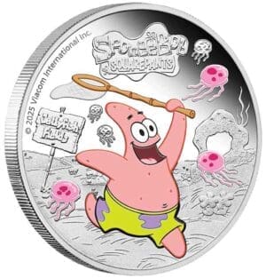 2025 $1 SpongeBob SquarePants - Patrick 1oz Silver Proof Coloured Coin