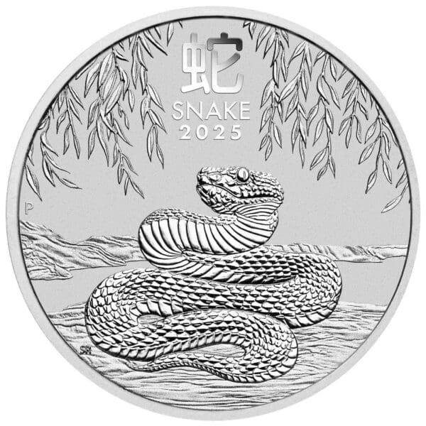 2025 $8 Year of the Snake Lunar Series III 5oz Silver Bullion Coin