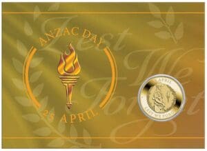 2025 $1 Anzac Day Coin in Card
