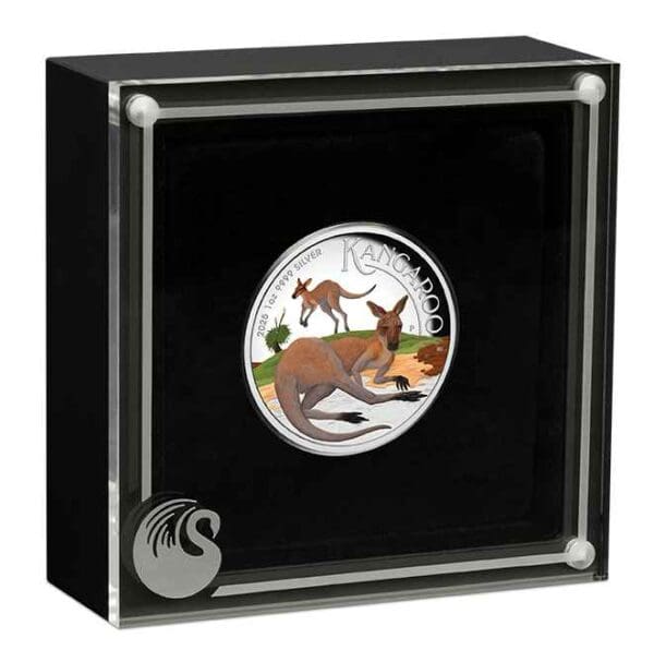 2025 $1 Australian Kangaroo 1oz Silver Proof Coloured High Relief Coin - Image 4
