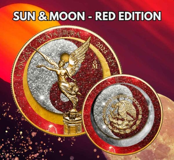 2024 Sun & Moon Yin Yang Red Edition 1oz Silver Libertad Coin - Image 4