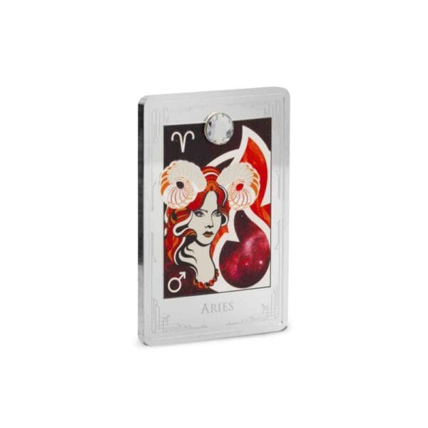 2025 Star Signs of the Zodiac - Aries Silver Proof 2oz Coin - Image 8