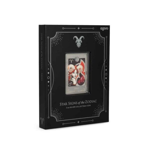 2025 Star Signs of the Zodiac - Aries Silver Proof 2oz Coin - Image 2