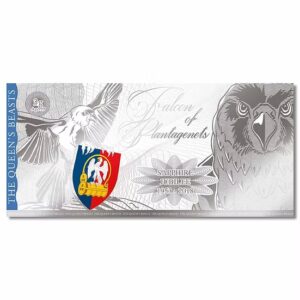 2018 Falcon Of Plantagenets Queens Beasts 3g Silver Note - Front of Note