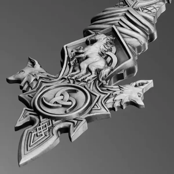 2025 Gungnir (Odin's Spear) 2oz Pure Antiqued Silver Shaped Medal - Image 2