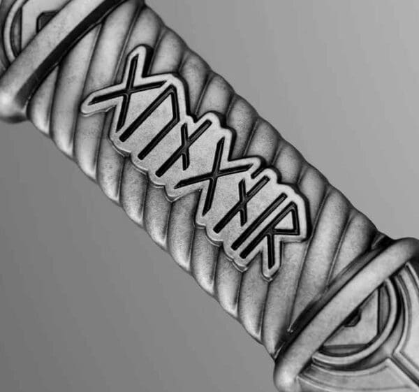 2025 Gungnir (Odin's Spear) 2oz Pure Antiqued Silver Shaped Medal - Image 4