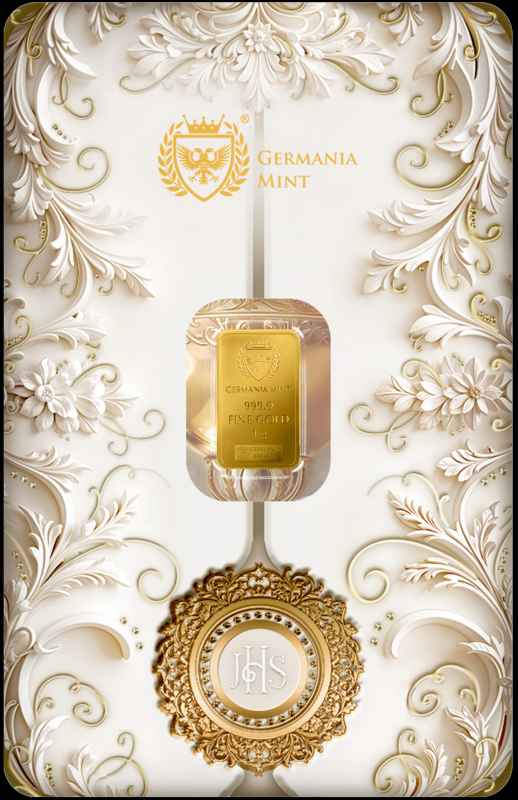 First Holy Communion Germania Minted 1g .9999 Pure Gold Bar