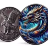 2024 Dragon of Ice 1oz Silver Colouried American Eagle Coin - Image 3