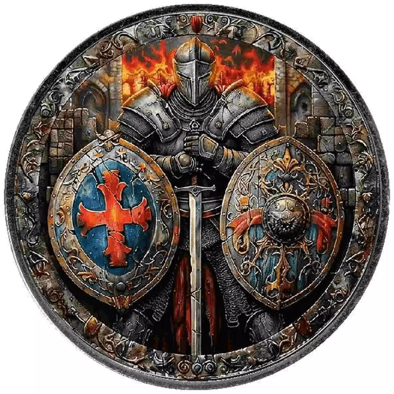 2024 Warrior of Fire Knights of Honour 1oz Silver Eagle Coin