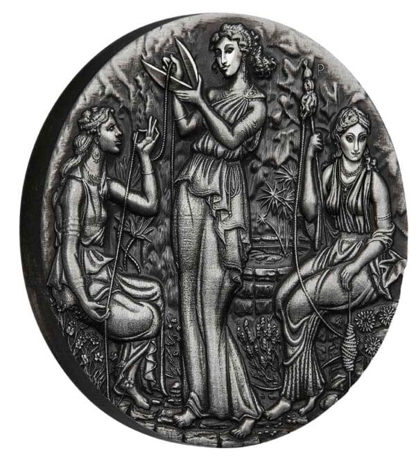 2025 The Fates - The Moirai 2oz Silver Antiqued Coin