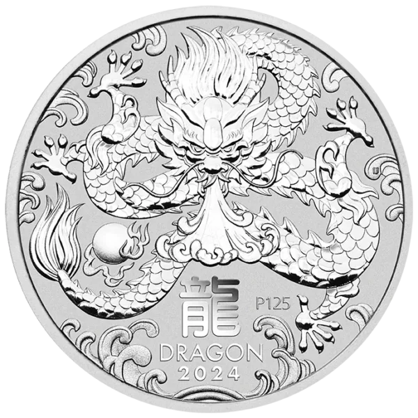 2024 $30 Australian Lunar Series III Year of the Dragon 1kg Silver Bullion Coin