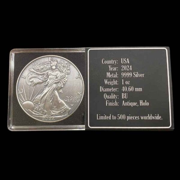 2024 Hologram American Eagle 1oz Silver Antiqued Coin - Image 3