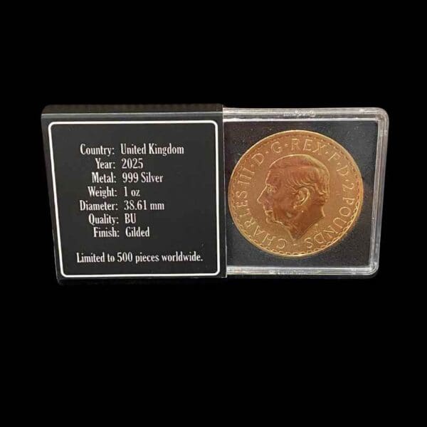 2025 Britannia 1oz Silver Gilded Coin - Image 3