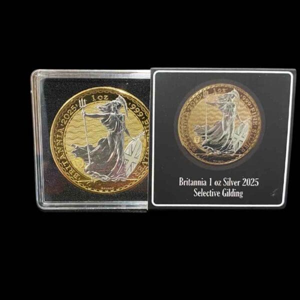 2025 Britannia 1oz Silver Gilded Coin - Image 2