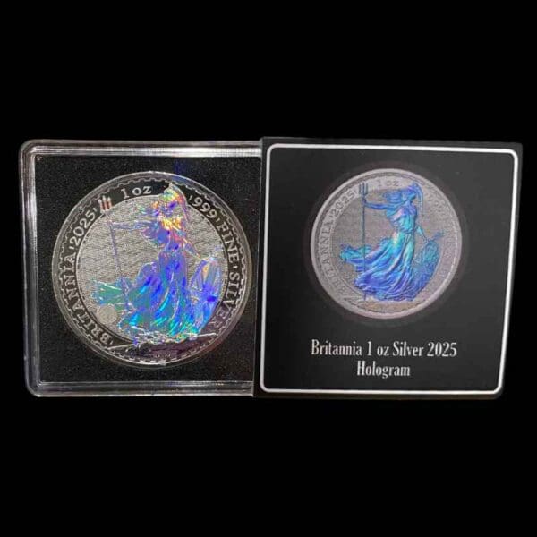 2025 Britannia 1oz Silver Holographic Coin - Image 2