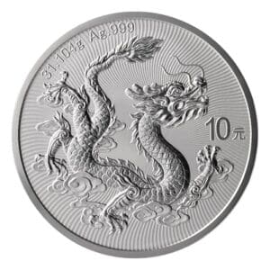 2025 ¥10 Chinese Dragon 1oz BU Silver Bullion Round Coin
