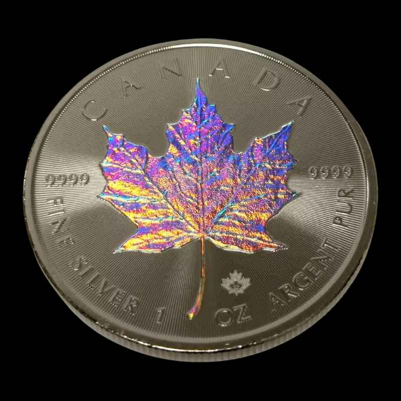 2025 Holographic 1oz Silver Maple Leaf Coin