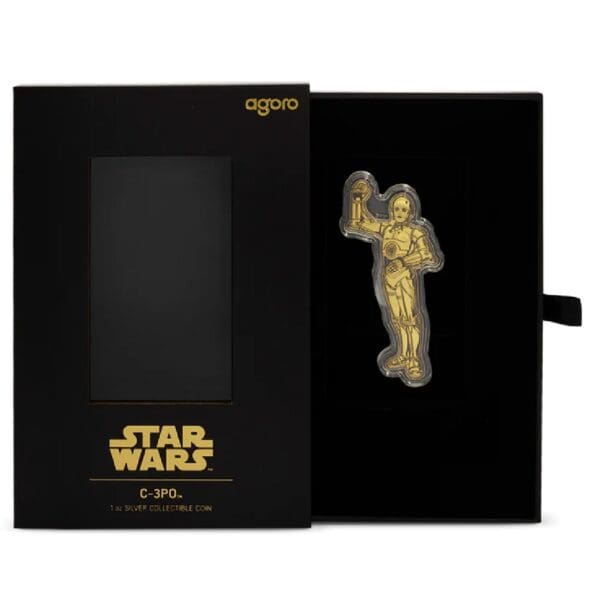 2025 Star Wars™ - Droids - C-3PO 1oz Silver Proof Gilded Coin - Image 4