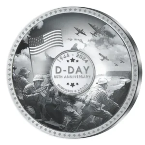 2024 D-Day Seaborne Invasion Solomon Islands $5 50g Silver Proof Coin