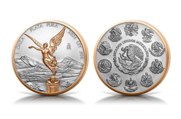 2024 Mexico Libertad Red Gold Series 1oz Silver Coin - Image 3