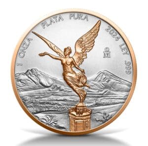 2024 Mexico Libertad Red Gold Series 1oz Silver Coin