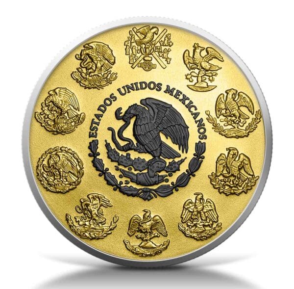 2024 Mexico Libertad Black Platinum and Gold 1oz Silver Coin - Image 2