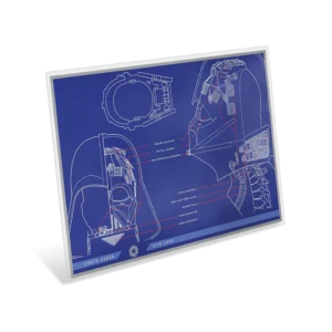 2025 $2 Star Wars™ Darth Vader Helmet™ Blueprint 1oz Silver Foil