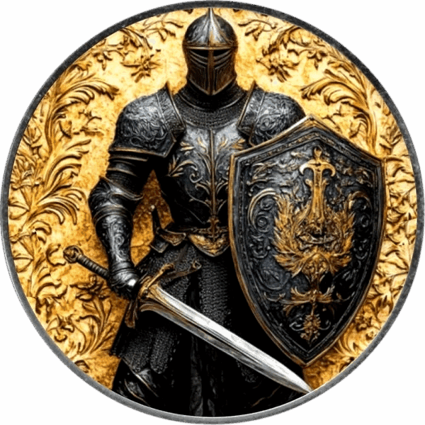 2024 $1 Warrior Of Light: Knights Of Honour American Eagle 1oz Silver USA Coin