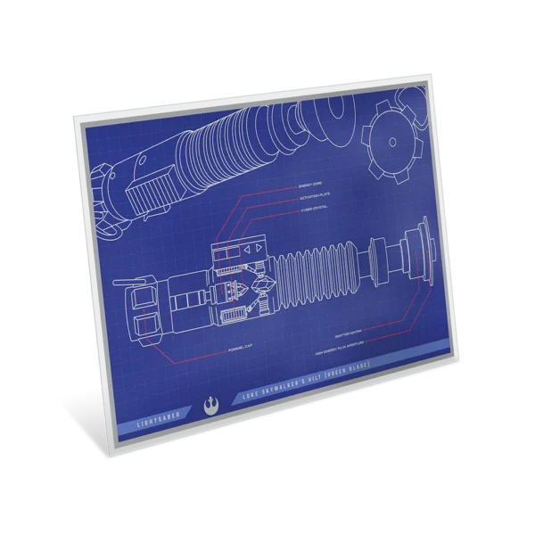 2025 $2 Star Wars™ Luke Skywalker's Lightsaber™ Blueprint 1oz Silver Foil