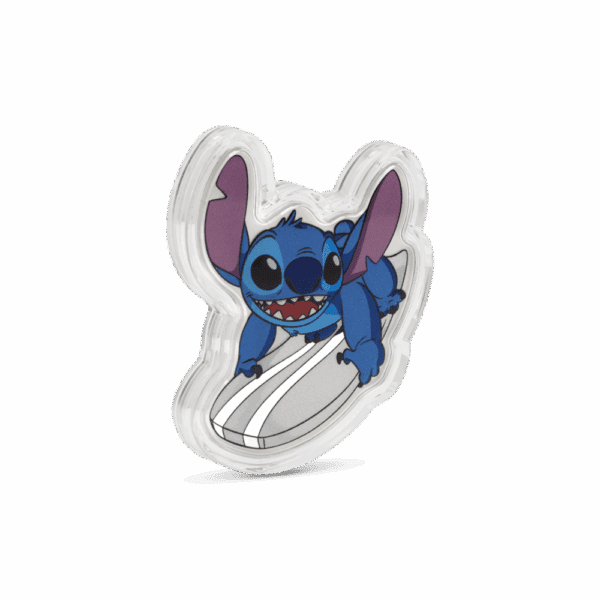 2025 $2 Disney Stitch - Surf's Up 1oz Niue Silver Coin - Image 5