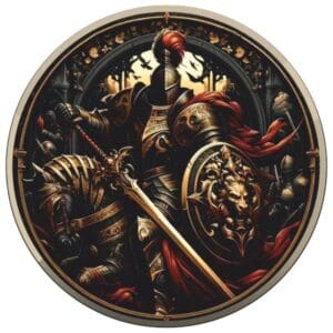 2024 $1 Knights of Honor: Lion of War 1oz Silver Maple Leaf Coin