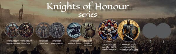 2024 $1 Knights of Honor: Emperor Guardian 1oz Silver Maple Leaf Coin - Image 2