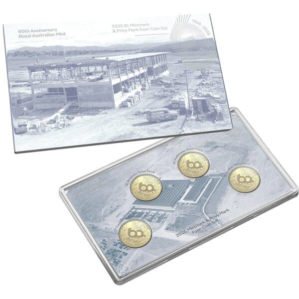 2025 $1 60th Anniversary Of The Royal Mint Mintmark & Privy Four Coin Set