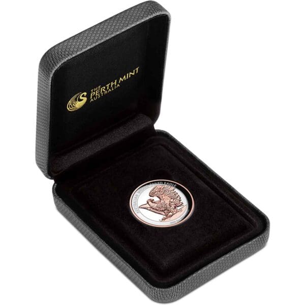 2025 $2 Wedge-tailed Eagle 2oz Silver Rose Gilded Proof Coin - Image 4