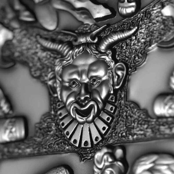 2025 $5 Ghisi Shield 2oz Silver Antiqued High Relief Niue Coin - Image 5