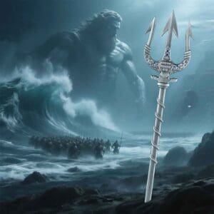 2025 Poseidon Trident 2oz .999 Fine Antiqued High Relief Silver Coin