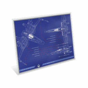 2025 $2 Star Wars™ X-Wing T-70™ Blueprint 1oz Silver Niue Coin