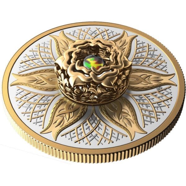 2025 $20 Dancing Ammolite: Elements Of Nature - Earth - Fine Silver Canada Coin - Image 2