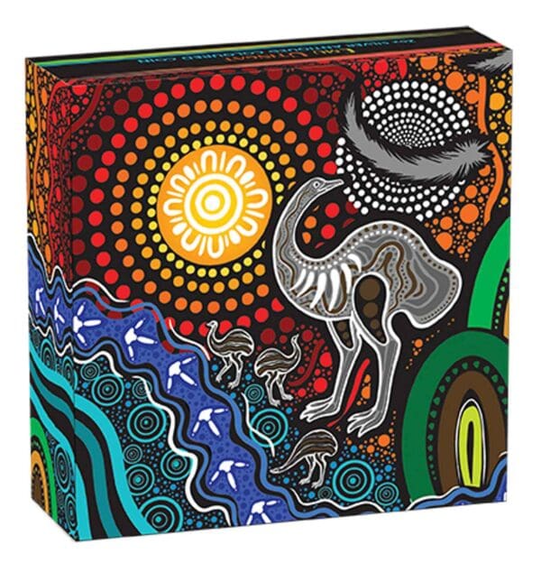 2025 $2 Australian Emu Utingat 2oz Silver Coloured Antiqued Coin - Image 2