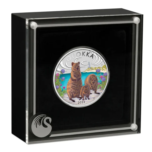 2025 $1 Australian Quokka 1oz Silver Coloured Coin - Image 2