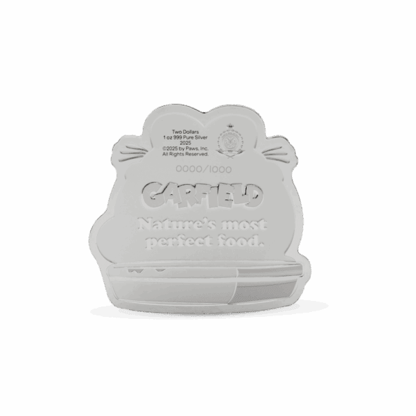 2025 $2 Nickelodeon - Garfield - Nature's Most Perfect Food 1oz Silver Niue Coin - Image 3